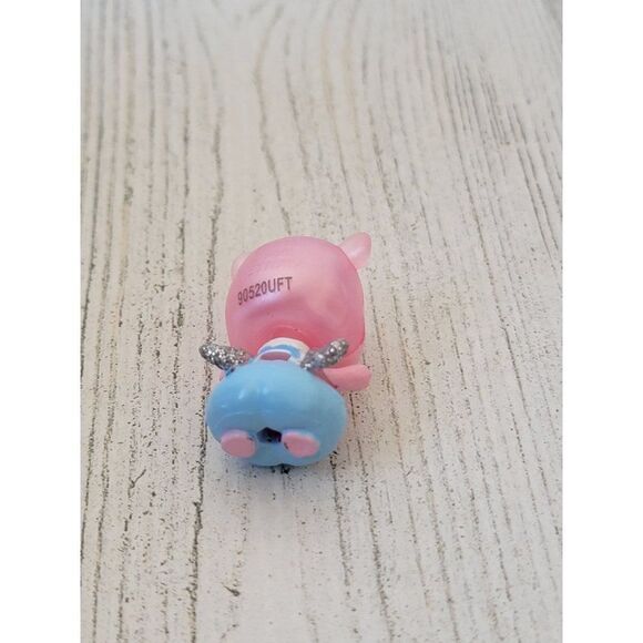 Miniature pink Angel bear glitter toy figure SML - Picture 3 of 3